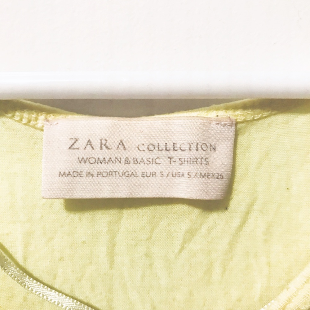 Zara Basic Yellow Tank Top Racerback 511 - Picture 3 of 3
